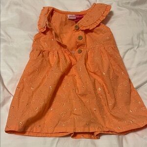 Penelope Mack Orange Dress with Ruffle Collar